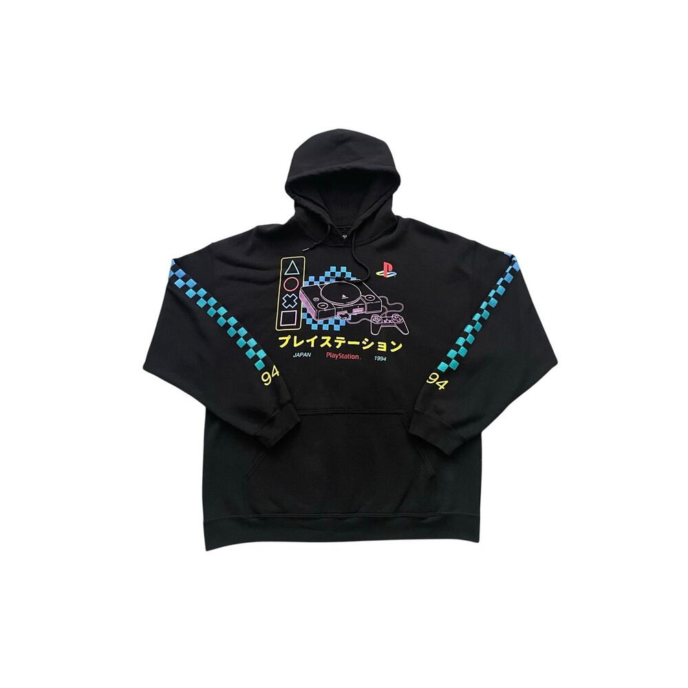 Sony PlayStation Japan 1994 Mens Size XL Black Pullover Hoodie